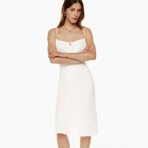 NWT Aritzia Wilfred white bellow midi dress